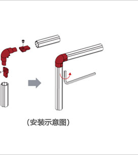 精益管L型內漲件安裝示意圖 精益管L型內漲件安裝示意圖